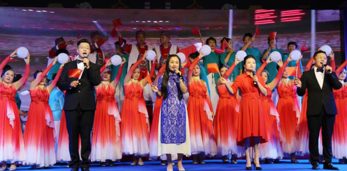 喜迎二十大 礼赞新时代，颍上县文艺界举办贺中秋迎国庆文艺晚会