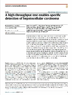 香港精准医学技术有限公司和合作伙伴 开发的肝癌早发现高通量检测技术获突破性进展