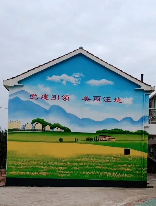 武穴市梅川镇：“木工”卢野墙绘作品惊艳大江南北